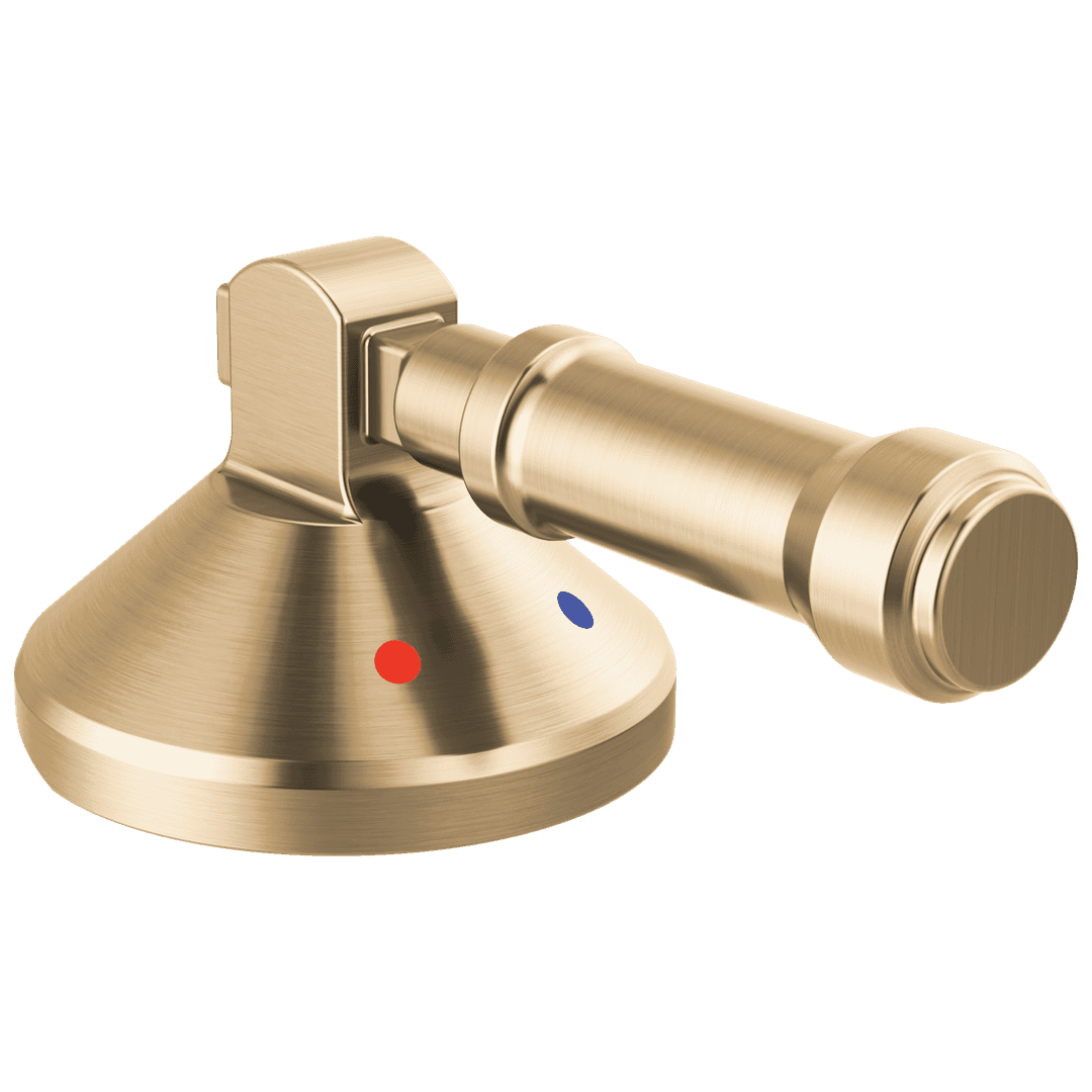 BroderickE 3-Hole Roman Tub w/Hand Shower - Handle Kit-Level by Delta Faucet