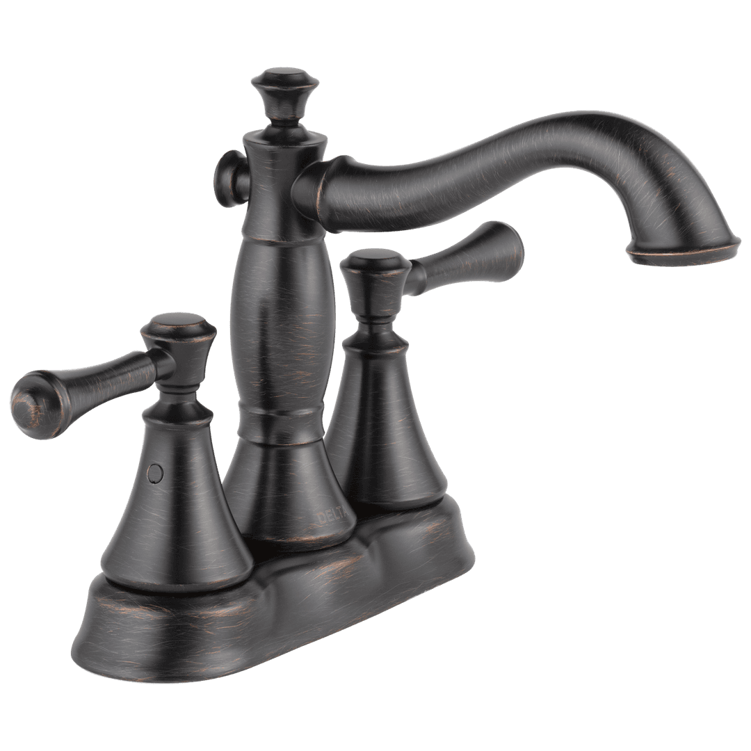 CassidyE Two Handle Centerset Bathroom Faucet - Metal Pop-Up by Delta Faucet