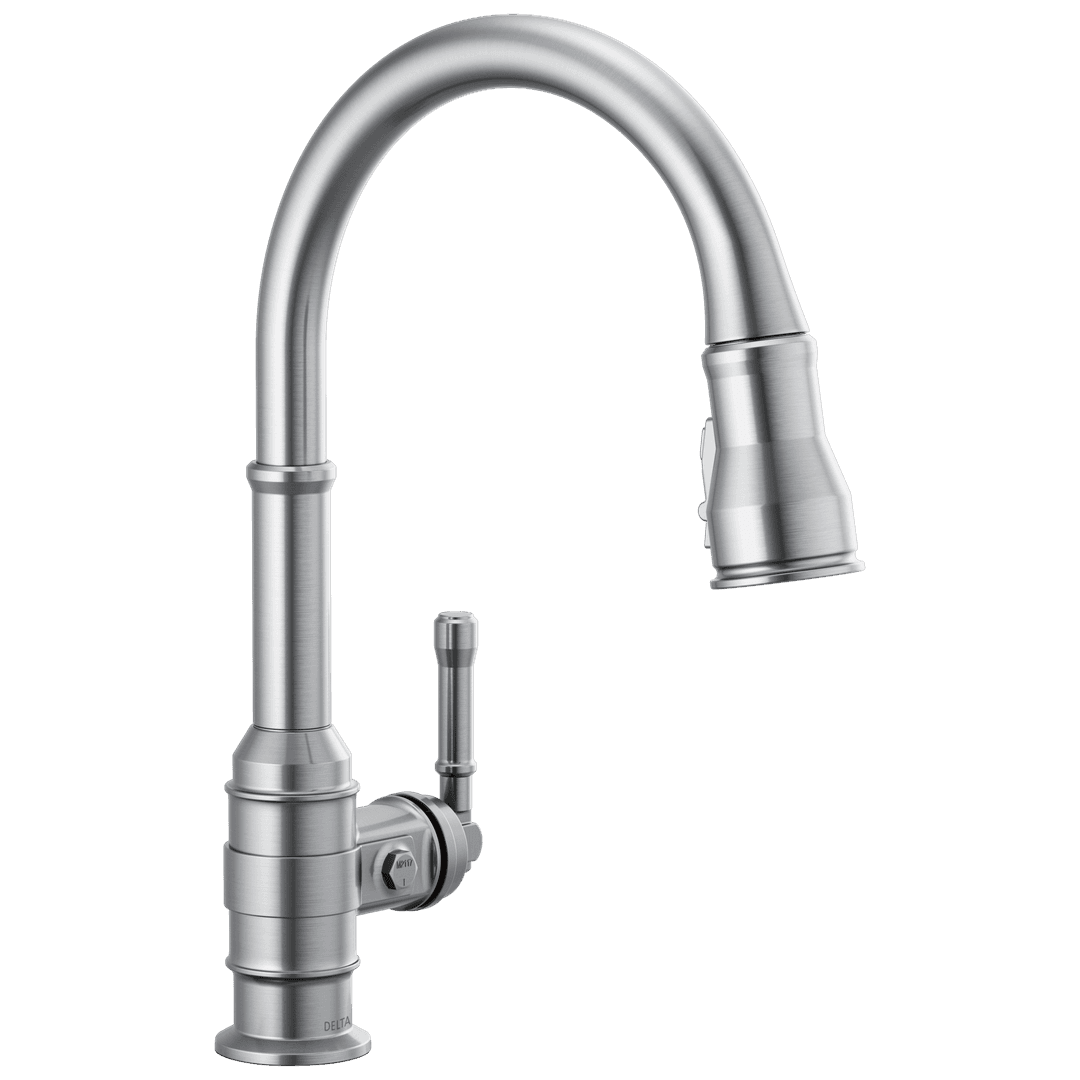 BroderickE Single Handle Pull-Down Kitchen Faucet by Delta Faucet